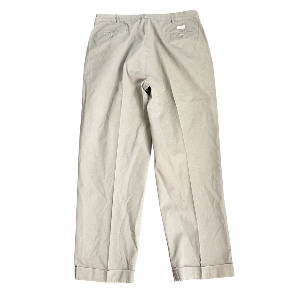 Polo Ralph Lauren Hammond Pant Mens 38x28.5 Khaki Tan Pleated Chino Trousers
